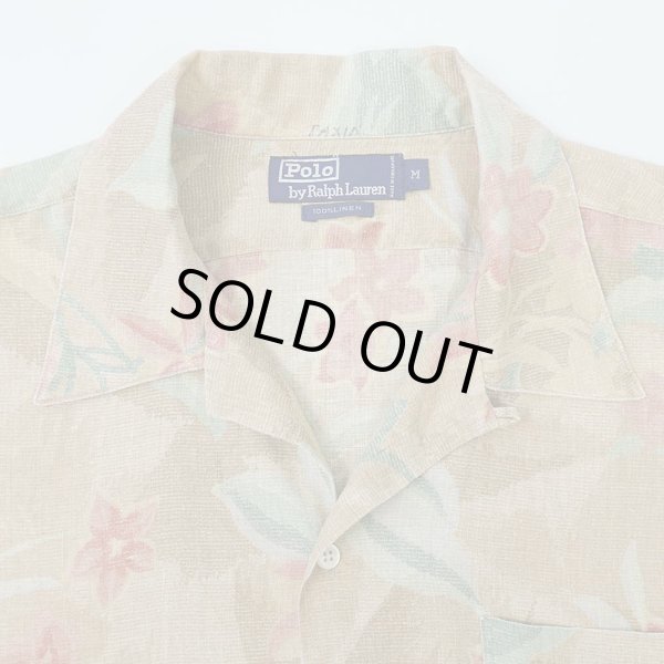 画像3: Early 90's Polo Ralph Lauren S/S 総柄 オープンカラーシャツ (3)