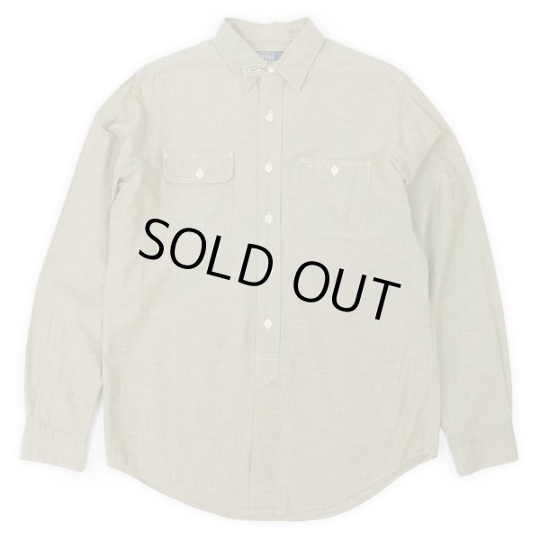 画像1: 00's Polo Ralph Lauren チンストラップ シャンブレーシャツ (1)