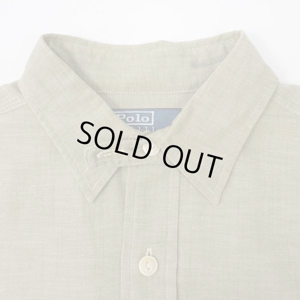 画像3: 00's Polo Ralph Lauren チンストラップ シャンブレーシャツ (3)