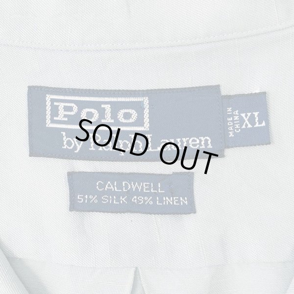 画像2: 90's Polo Ralph Lauren S/S オープンカラーシャツ "CALDWELL / SILK×LINEN" (2)