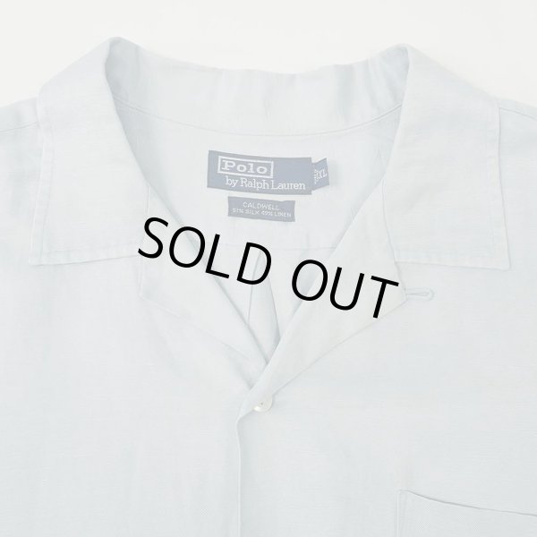 画像3: 90's Polo Ralph Lauren S/S オープンカラーシャツ "CALDWELL / SILK×LINEN" (3)