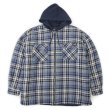 画像1: 90's Dickies キルティングライナー フーディーネルシャツ "NAVY Plaid" (1)