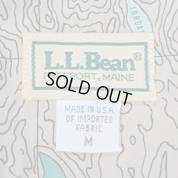 画像2: 80's L.L.Bean S/S マップ柄 オープンカラーシャツ "MADE IN USA" (2)