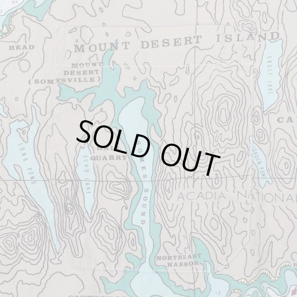 画像4: 80's L.L.Bean S/S マップ柄 オープンカラーシャツ "MADE IN USA" (4)