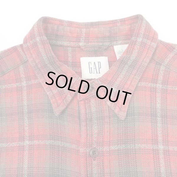 画像3: 00's OLD GAP オンブレチェック柄 ヘビーネルシャツ (3)