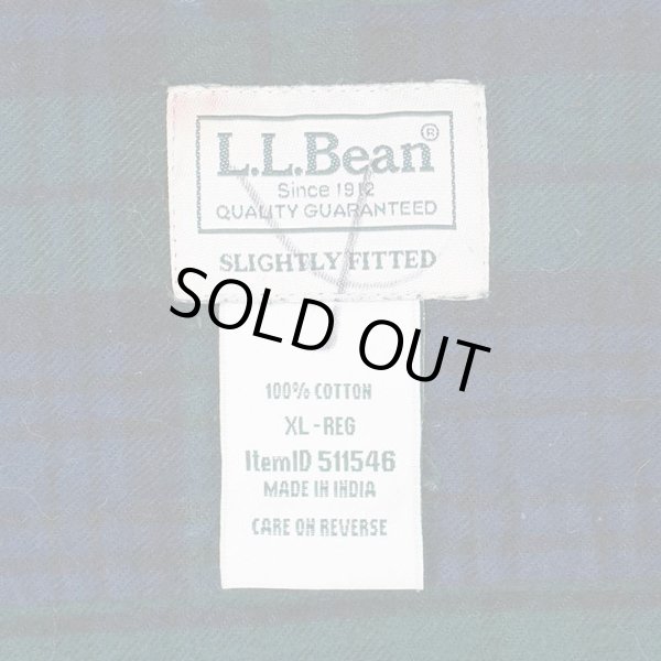 画像2: 00's L.L.Bean フーディーネルシャツ "Black Watch" (2)