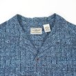 画像3: 00's L.L.Bean S/S 総柄 オープンカラーシャツ "BLUE×NAVY" (3)