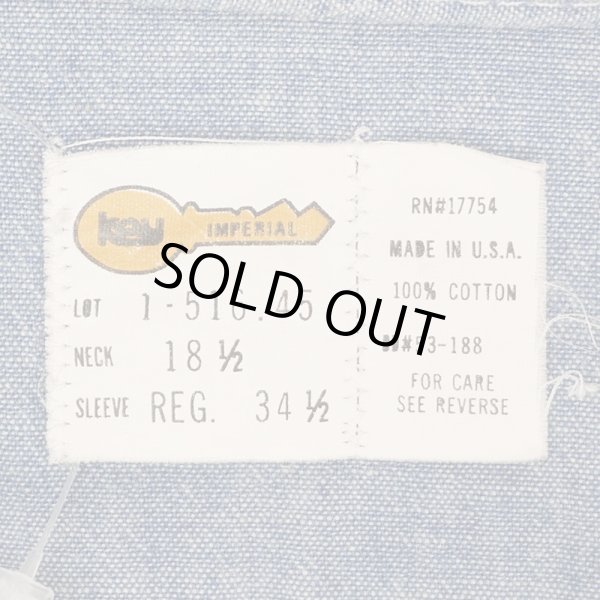 画像2: 70's KEY コットンシャンブレーシャツ "MADE IN USA" (2)