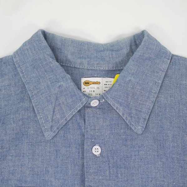 画像3: 70's KEY コットンシャンブレーシャツ "MADE IN USA" (3)