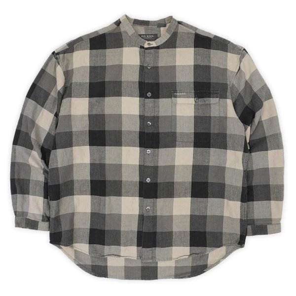 画像1: 90-00's GUESS バンドカラーシャツ (1)
