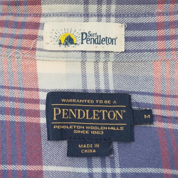 画像2: 00's PENDLETON フランネルワークシャツ (2)