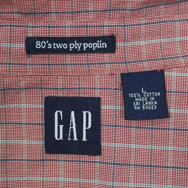 画像2: Early 00's OLD GAP ボタンダウンシャツ "80's TWO PLY POPLIN" (2)