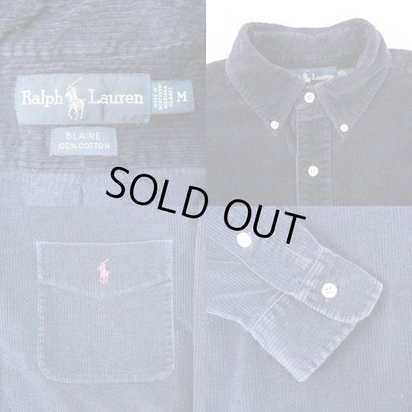 画像3: 90's Polo Ralph Lauren 太畝コーデュロイ ボタンダウンシャツ (3)