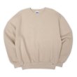 画像1: 90-00's RUSSELL 前V ブランクスウェット "BEIGE" (1)