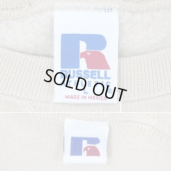 画像2: 90-00's RUSSELL 前V ブランクスウェット "BEIGE" (2)