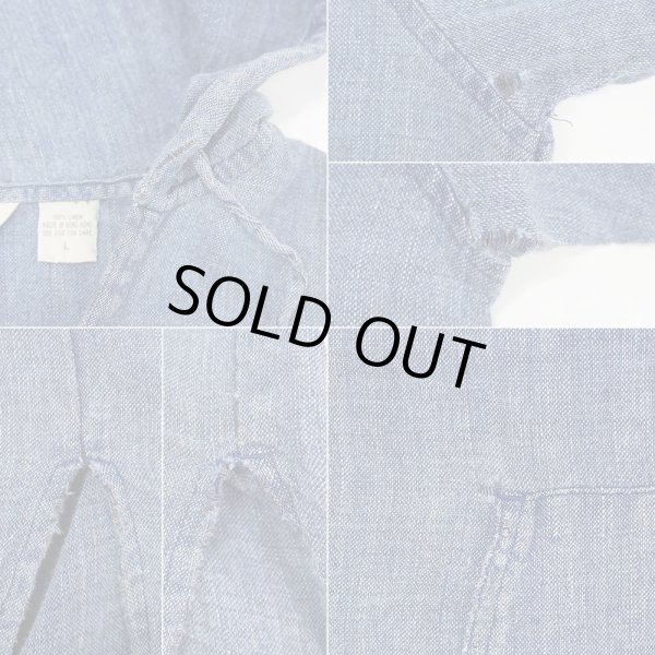 画像4: 00's Eddie Bauer インディゴリネンパーカー (4)