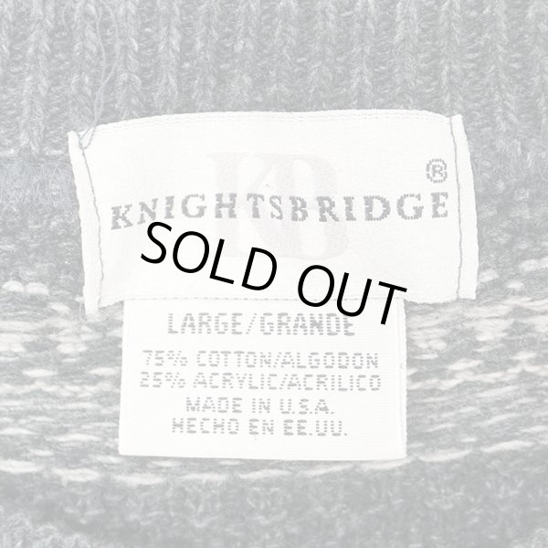 画像2: 90's KNIGHTS BRIDGE 総柄 コットンニット "MADE IN USA" (2)