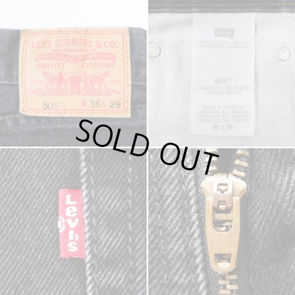 画像3: 00's Levi's 505 ブラックデニムパンツ "W36 L29" (3)