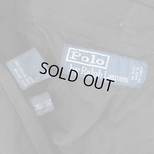 画像3: 00's Polo Ralph Lauren 2タック 太畝コーデュロイトラウザー "BLACK" (3)