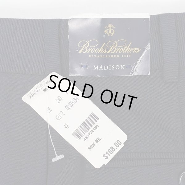 画像3: 00's Brooks Brothers ノータック サマーウール スラックス "DEADSTOCK / W34 L30" (3)