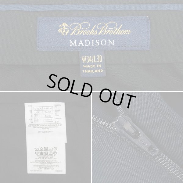 画像4: 00's Brooks Brothers ノータック サマーウール スラックス "DEADSTOCK / W34 L30" (4)
