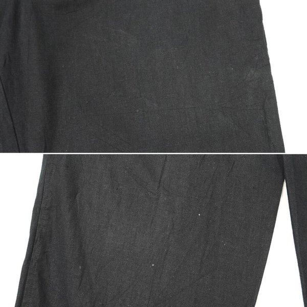 画像4: 90's BASIC EDITIONS リネンコットン イージーパンツ "BLACK" (4)