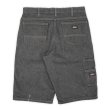 画像2: 00's Dickies 先染めブラックデニム ペインターショーツ "W32" (2)