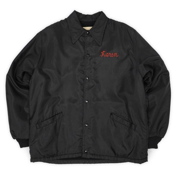 画像1: 70's Holloway ボアライナー ナイロンコーチジャケット "MADE IN USA / BLACK" (1)