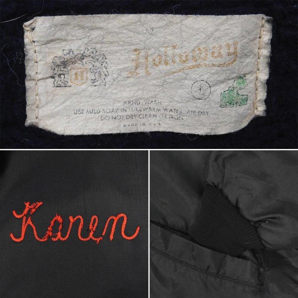 画像3: 70's Holloway ボアライナー ナイロンコーチジャケット "MADE IN USA / BLACK" (3)