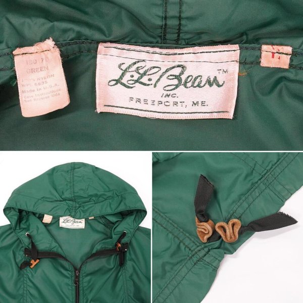 画像2: 70's L.L.Bean ナイロンアノラック "筆記体タグ / MADE IN USA" (2)