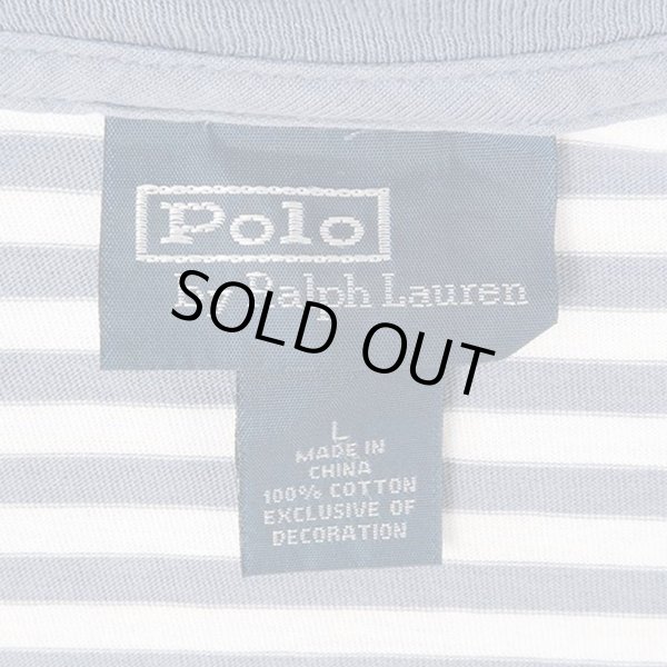 画像2: 00's Polo Ralph Lauren ボーダー柄 ポケットTシャツ (2)