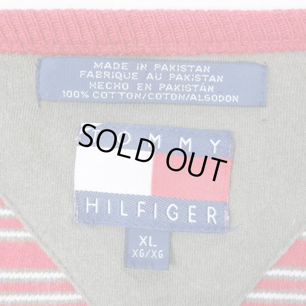 画像2: 00's TOMMY HILFIGER マルチボーダー柄 L/S カットソー (2)