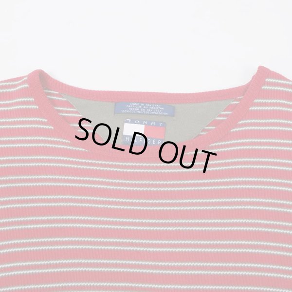 画像4: 00's TOMMY HILFIGER マルチボーダー柄 L/S カットソー (4)