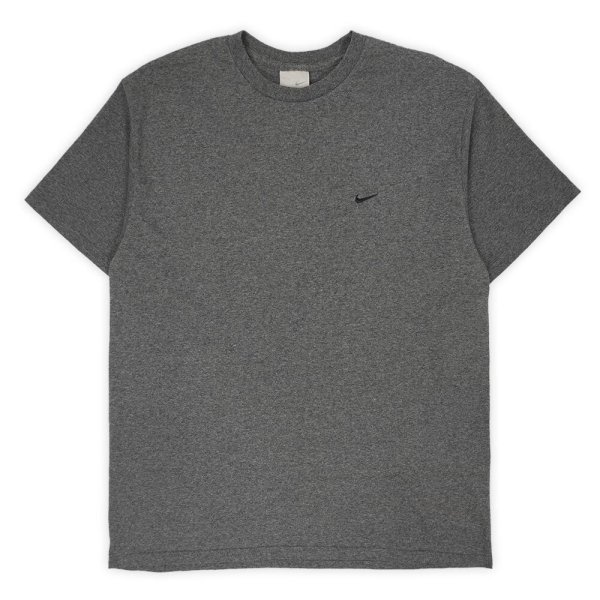画像1: 00's NIKE スウォッシュロゴ刺繍 Tシャツ “HEATHER CHARCOAL / MADE IN USA” (1)