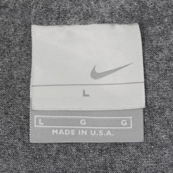 画像2: 00's NIKE スウォッシュロゴ刺繍 Tシャツ “HEATHER CHARCOAL / MADE IN USA” (2)