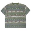 画像1: 90's TT&CO. SPORT ヘンリーネック 総柄コットンピケTシャツ (1)