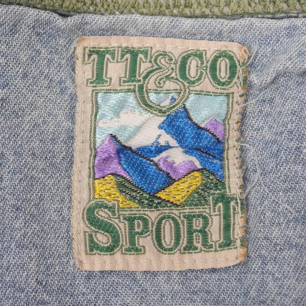 画像2: 90's TT&CO. SPORT ヘンリーネック 総柄コットンピケTシャツ (2)
