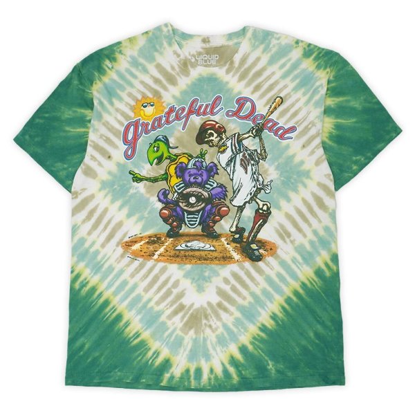 画像1: 00's Grateful Dead タイダイ染め バンドTシャツ "LIQUID BLUE / STEEL YOUR BASE" (1)