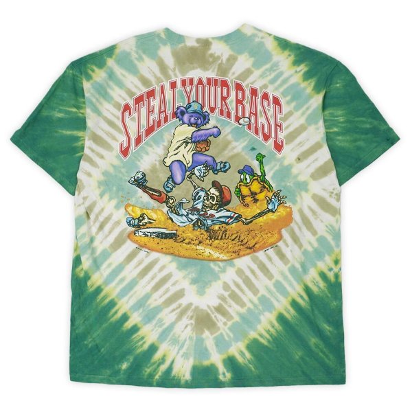画像2: 00's Grateful Dead タイダイ染め バンドTシャツ "LIQUID BLUE / STEEL YOUR BASE" (2)