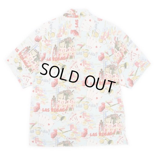 画像2: 00's Montego Mon 総柄 S/S オープンカラーシルクシャツ (2)