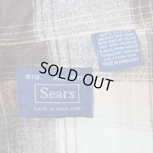 画像2: 80's Sears ライトネルシャツ "size 3XL" (2)