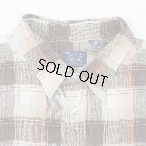 画像3: 80's Sears ライトネルシャツ "size 3XL" (3)