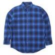 画像1: 00's PENDLETON オンブレチェック柄 フランネルボタンダウンシャツ "MASON" (1)