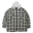 画像1: 90's Dickies キルティングライナー フーディーネルシャツ "BLACK Plaid" (1)