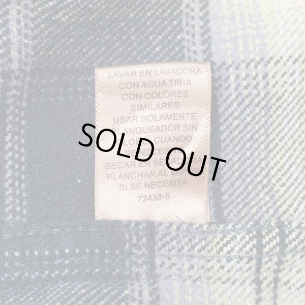 画像5: 90's ST JOHN'S BAY オンブレチェック柄 ヘビーネルシャツ "Black Plaid" (5)