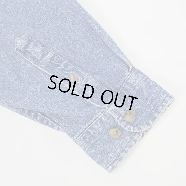 画像4: Early 00's Eddie Bauer デニム ボタンダウンシャツ (4)