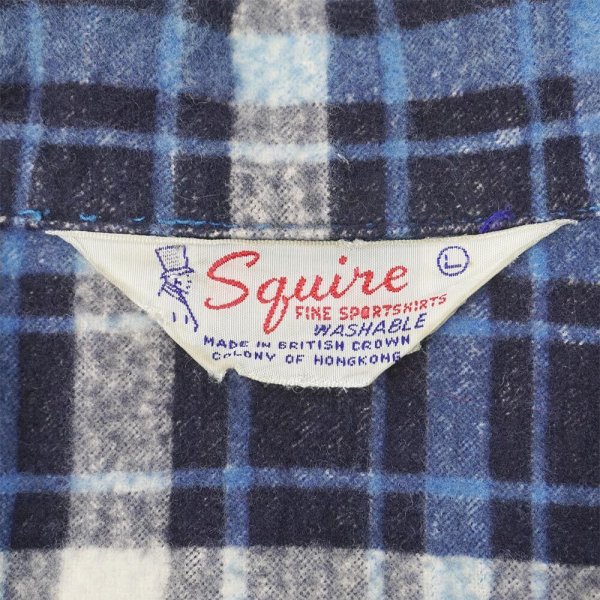画像2: 60's Squire オープンカラー プリントネルシャツ (2)