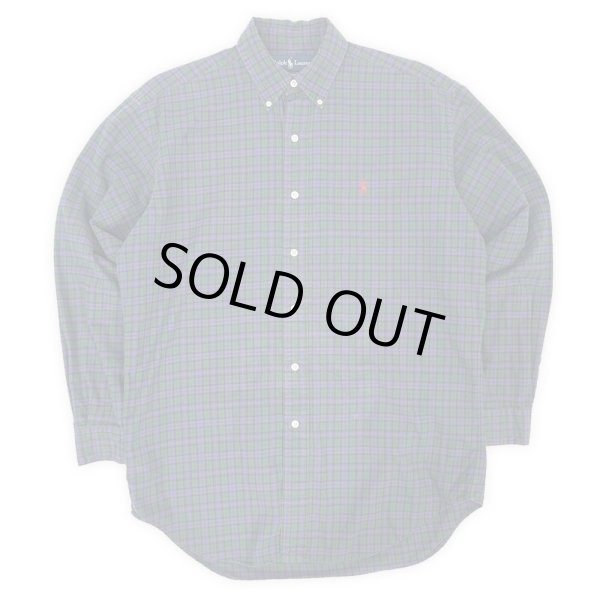 画像1: 90-00's Polo Ralph Lauren フランネル ボタンダウンシャツ "BLAKE / Navy Plaid" (1)