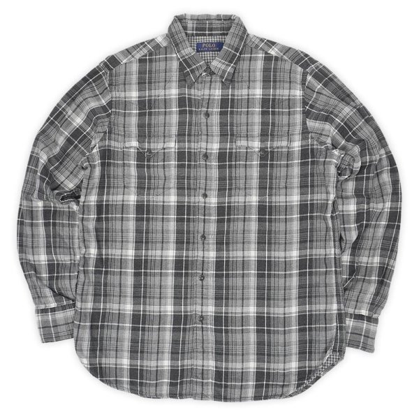 画像1: 00's Polo Ralph Lauren ガーゼ ウエスタンシャツ (1)