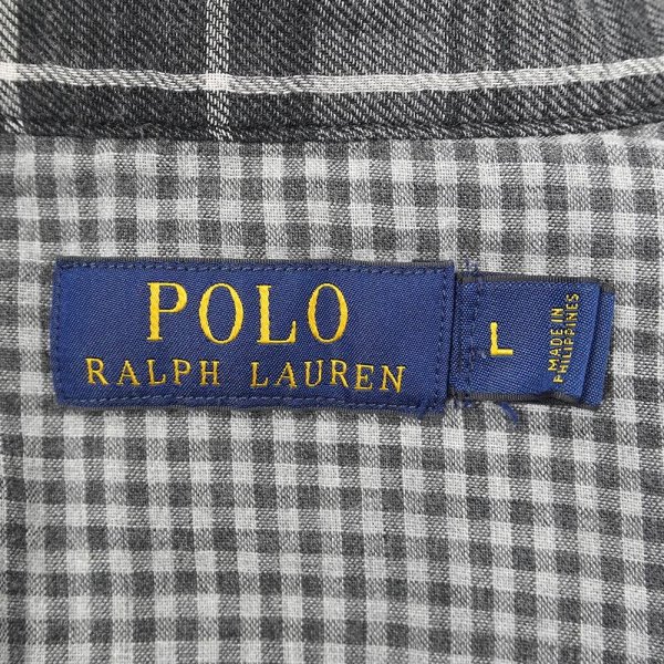 画像2: 00's Polo Ralph Lauren ガーゼ ウエスタンシャツ (2)